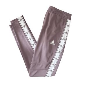 🆕 Adidas | Aeroready Purple Track Pants with White Logo Stripes NWOT